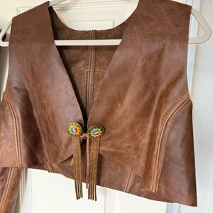 Brown Leather Vest